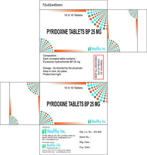 25 mg Pyridoxine Tablets BP