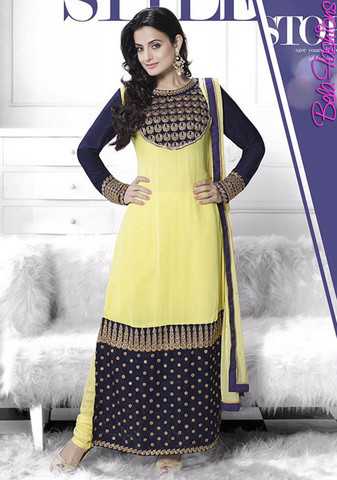 Ameesha patel Georgette Suit with Embroieded Stone Work leelmboodi