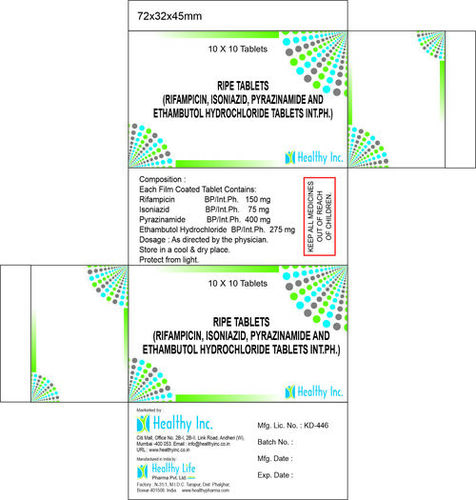 Rifampicin  Isoniazid And  Ethambutol HCl Tablets