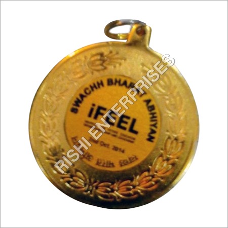 Promotional Corporate Sport Medel - Metal 50mm Gold, Polished Finish | Award Recognition, Corporate Branding, Customizable Design
