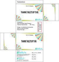 Thiamine Tablets Bp 75 Mg Medicine Raw Materials