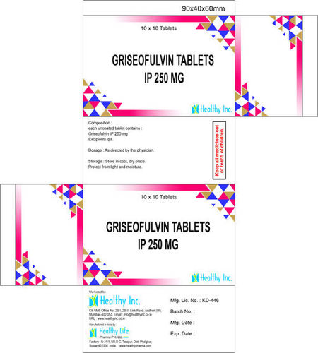 250 mg Griseofulvin Tablets IP