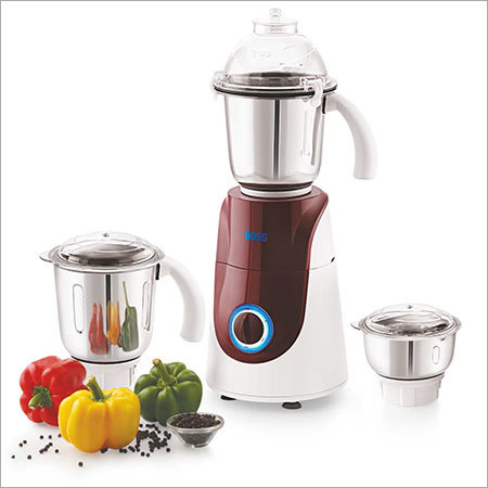 Electric Mixer Grinder - Stainless Steel Jars, 38.74x30.48x24.92 cm, 750W Motor | 3 Speed, Overload Protection, LED Switch Light