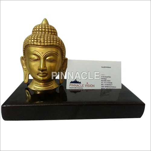Metal Buddha With Wooden Stand
