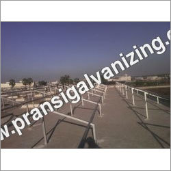 Solar Panel Stand - Galvanized Iron, Round Shape, Silver Finish | High Quality, Heavy Load Capacity, Weather Resistant