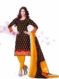 Party Wear Cotton Printed Dress Materials Exporter