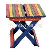 Riveting Wooden Folding Hand Painted Table
