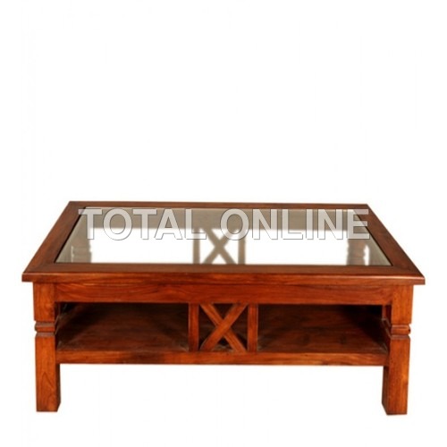 Well Designed Centre Table With Glass Surface