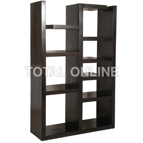 Black Coloured Multiple Shelves Containing Book