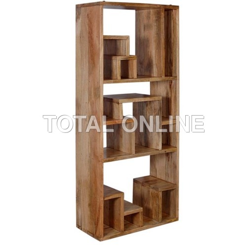 Modern Vertical Open Wooden Book Shelf