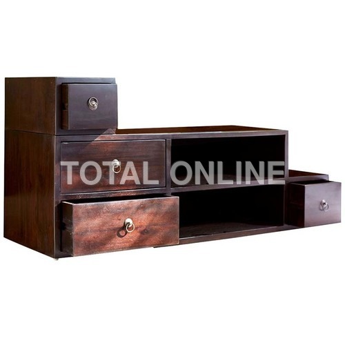Stair Style Wooden Entertainment Unit