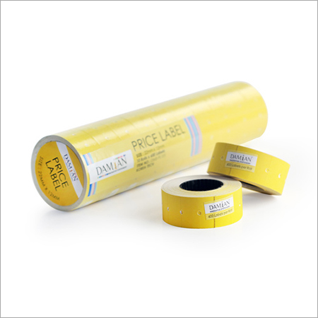 Polypropylene Price Lable Roll (Yellow)