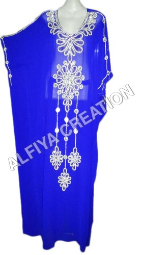 Dubai royal blue farasha kaftan