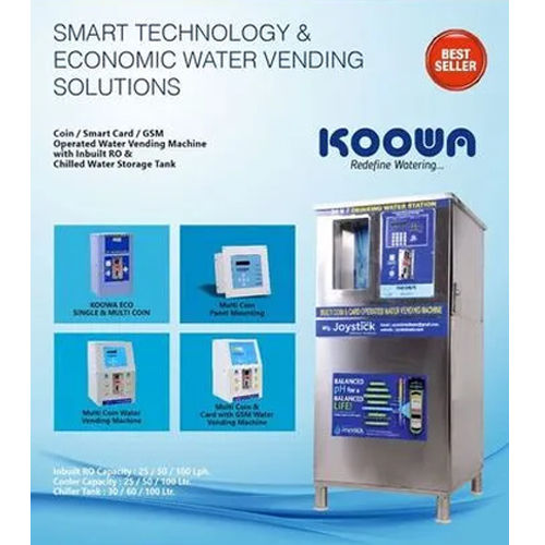 Multi Coin Operated Water Vending Machine - Material: Ss