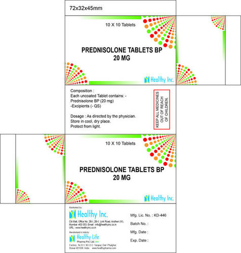 Prednisolone Tablets Ip 20 Mg Medicine Raw Materials
