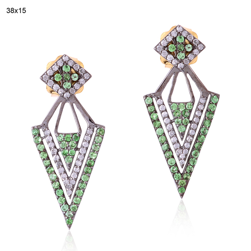 Tsavorite Gemstone Ear Jacket