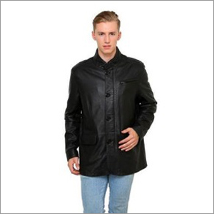 Mens Polo Black Leather Jacket