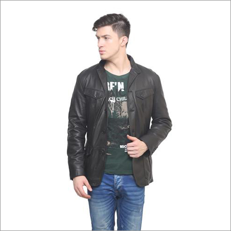 Mens Casual Leather Jacket