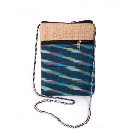Jute And Ikat Sling Bag