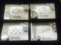 Bindi - Adhesive Material, Round Shape | 24 Cards Per Box, Various Designs