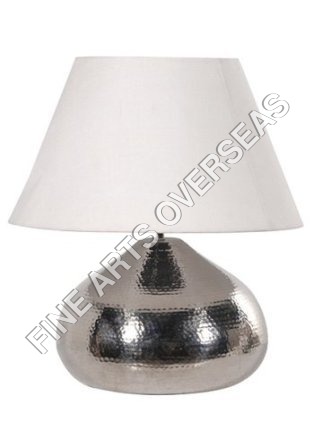 Hammered Nickel Table Lamp