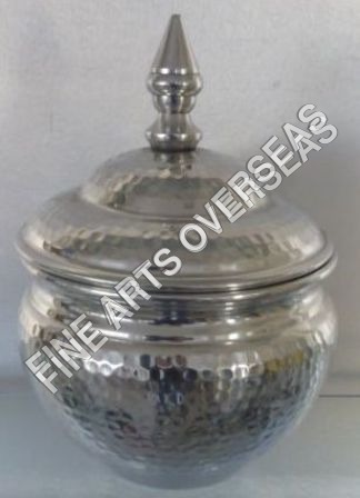 Hammered Decorative Canister