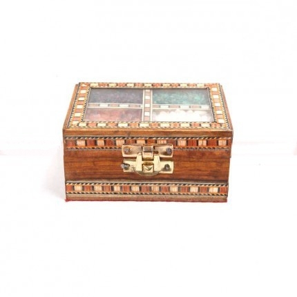 Wooden Gem Stone Box - 3X4