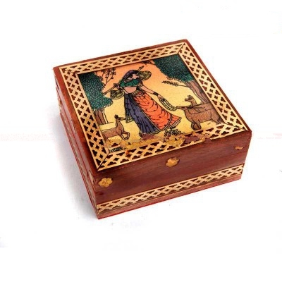 Wooden Gem Stone Painting Box - 3X3