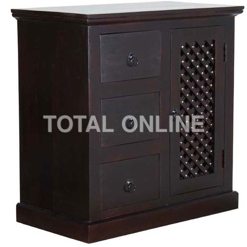 Dark Colored Sheesham Wood Made Side Board