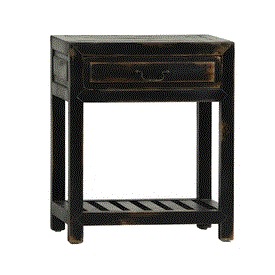 Black Distressed Bedside Table By SHRIMAN EXPORTS