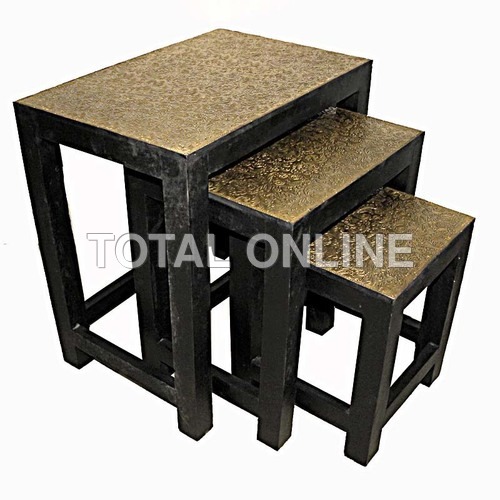 Set of Wooden Handmade Nesting Tables