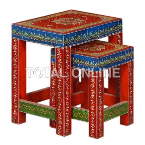 Red and Blue Nested Table Set