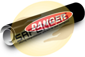 Danger Kwik-Koil Pipe Markers