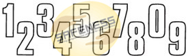 White And Black Magnetic Number Set