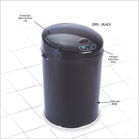 Black Metal Sensor Dustbin