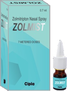 Zolmist - Teal 0.7 ml Nasal Spray 5mg/Spray, 7 Metered Doses | Rapid Action, Easy Application, Migraine Symptom Relief