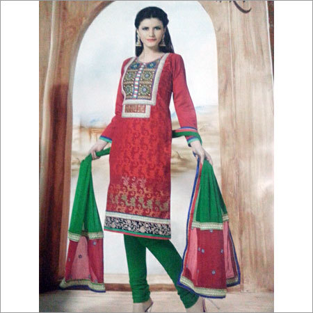 Printed Cotton Churidar Suit