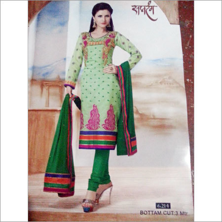 Embroidered Churidar Suit