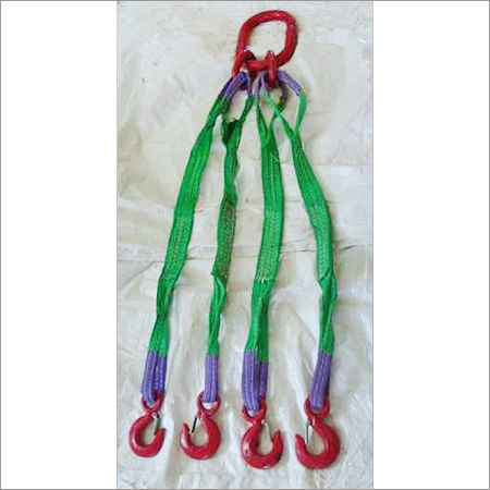 Polyester Four Leg Slings - Industrial Application, Abrasion Resistant, Flexible, Excellent Strength, Tested for Quality, Reliable Rigging Solutions