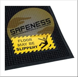 Scraper/Wiper Sign Mats - Floor May Be Slippery