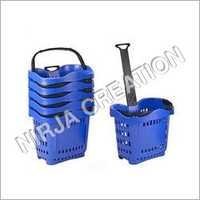 Blue/red Wheel Shopping Basket