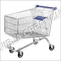 Stainless Steel Supermarket Shopping Trolley