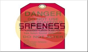 Scaffold Status Tags - Danger Do Not Use Keep Off