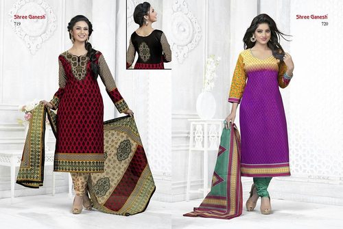 Shree Ganesh Cotton Printed Dress Material