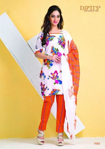 Diptis Cotton Printed Dress Material