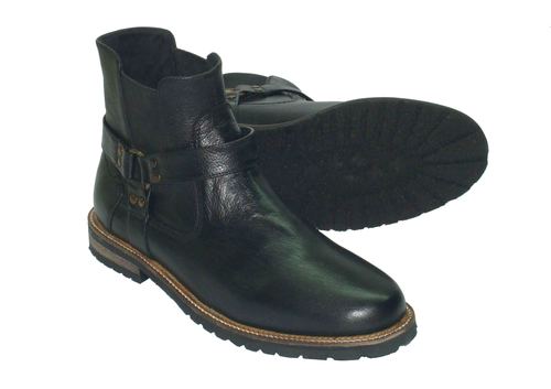 Black Leather Ankle Boots