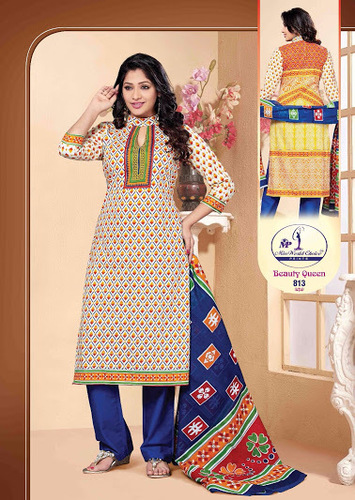 Miss World Cotton Printed Dress Material