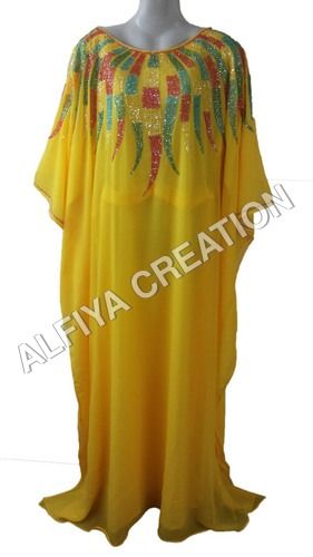 Multi Colors Embroidery Farasha Kaftan