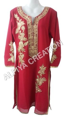 Designer Long Sleeves Kurti Long Blouse