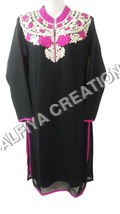 Two Tone Color Thready Embroidery Fancy Kurti Tunic